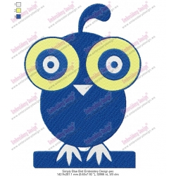 Simply Blue Bird Embroidery Design
